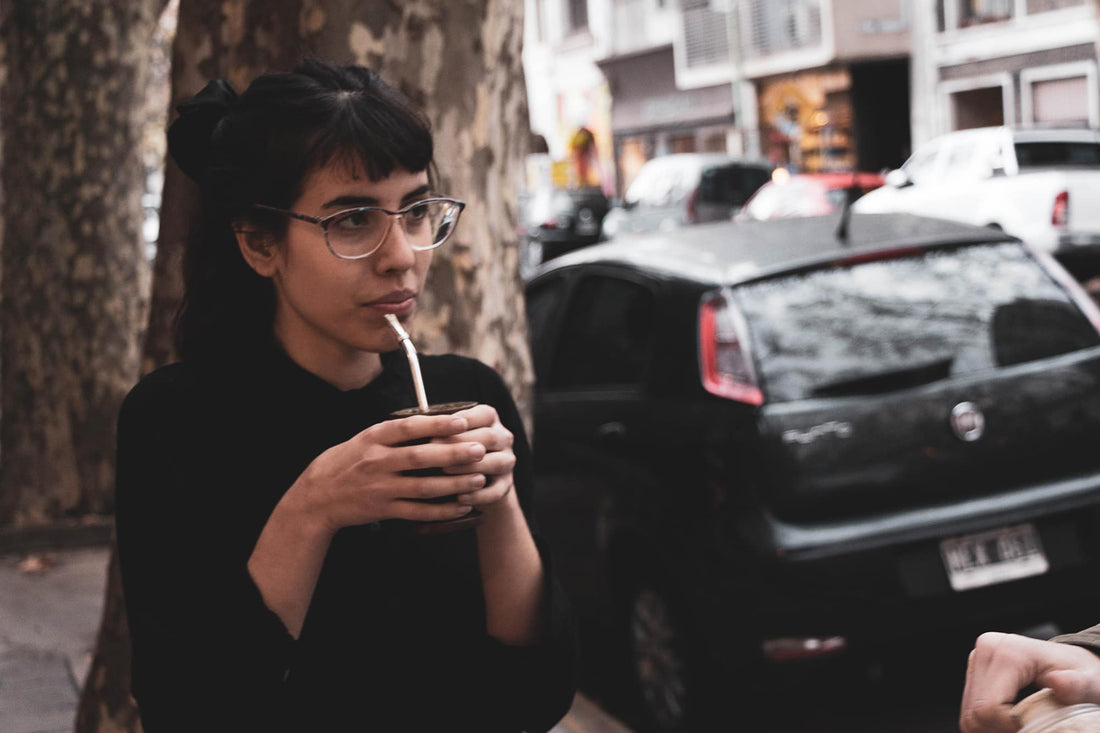 Girl Drinking Mate in Palermo, Buenos Aires - by Circle of Drink