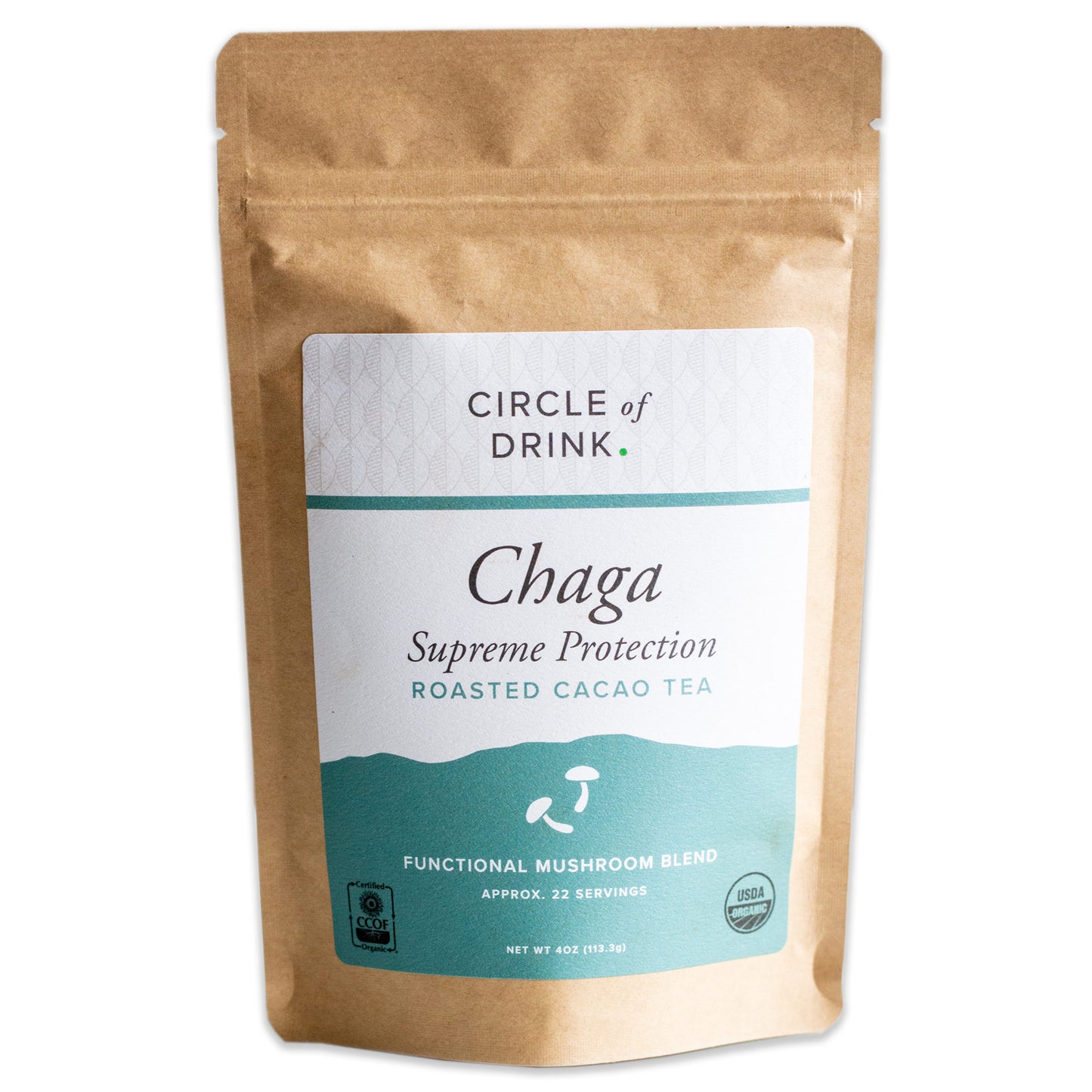 Chaga Mushroom Roasted Cacao Tea - 22 Servings - 4oz