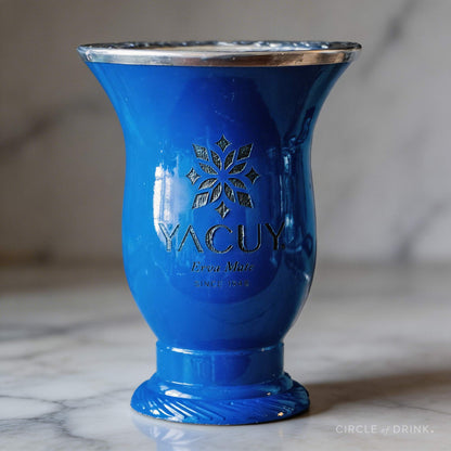 Yacuy Brazilian Yerba Mate Cup (Cobalt) with Stainless Steel Bombilla + Brush