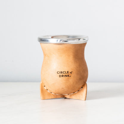 Corriento Cup - Natural Leather Wrapped Brazilian Cuia