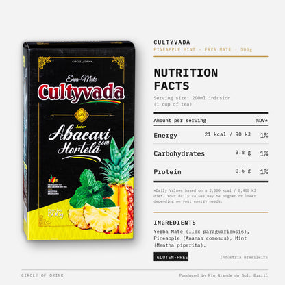 Cultyvada Pineapple Mint Erva Mate Tea 500g
