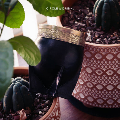Larrea Cup Brazilian Leather Wrapped Calabash Yerba Mate Cuia