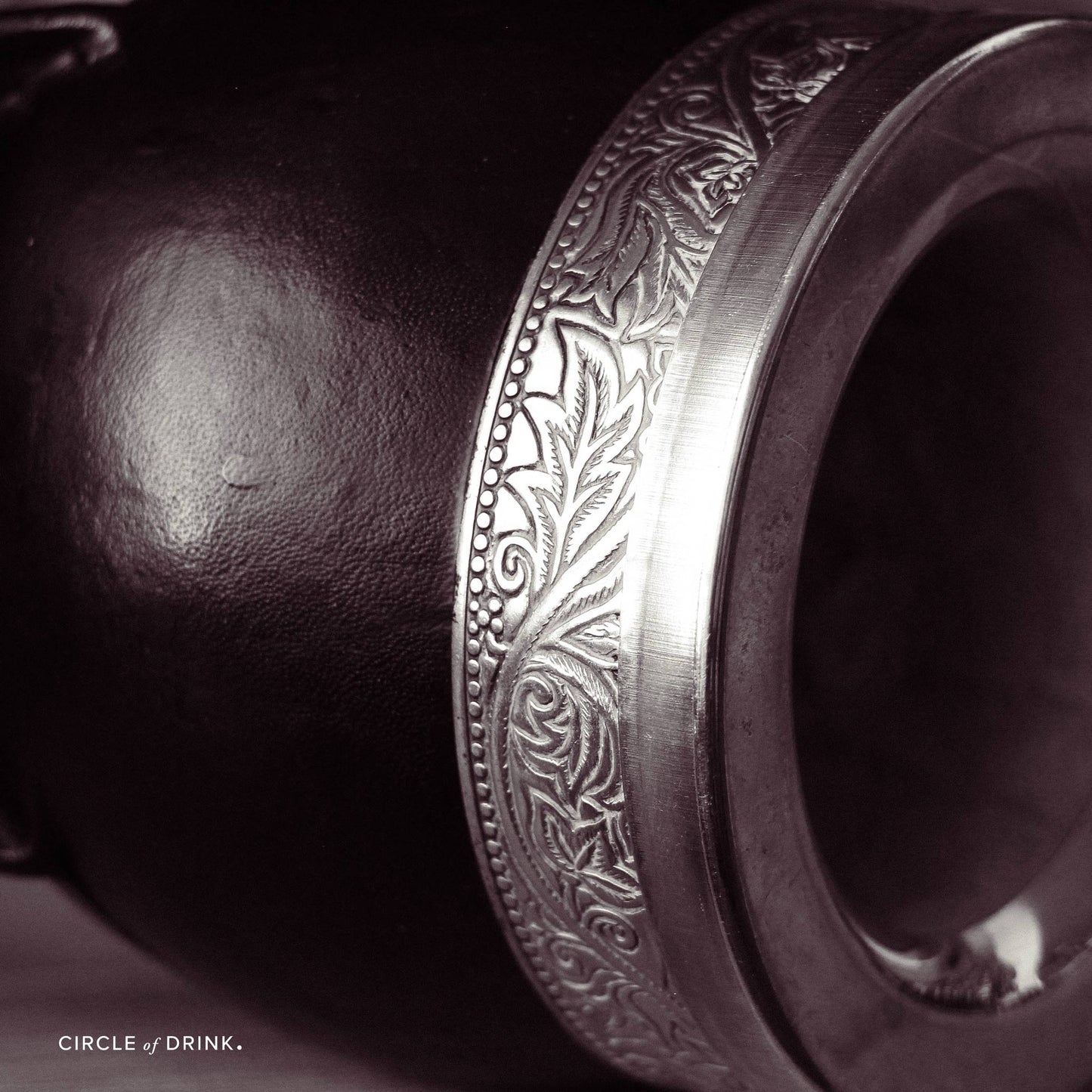 Larrea Cup Brazilian Leather Wrapped Calabash Yerba Mate Cuia