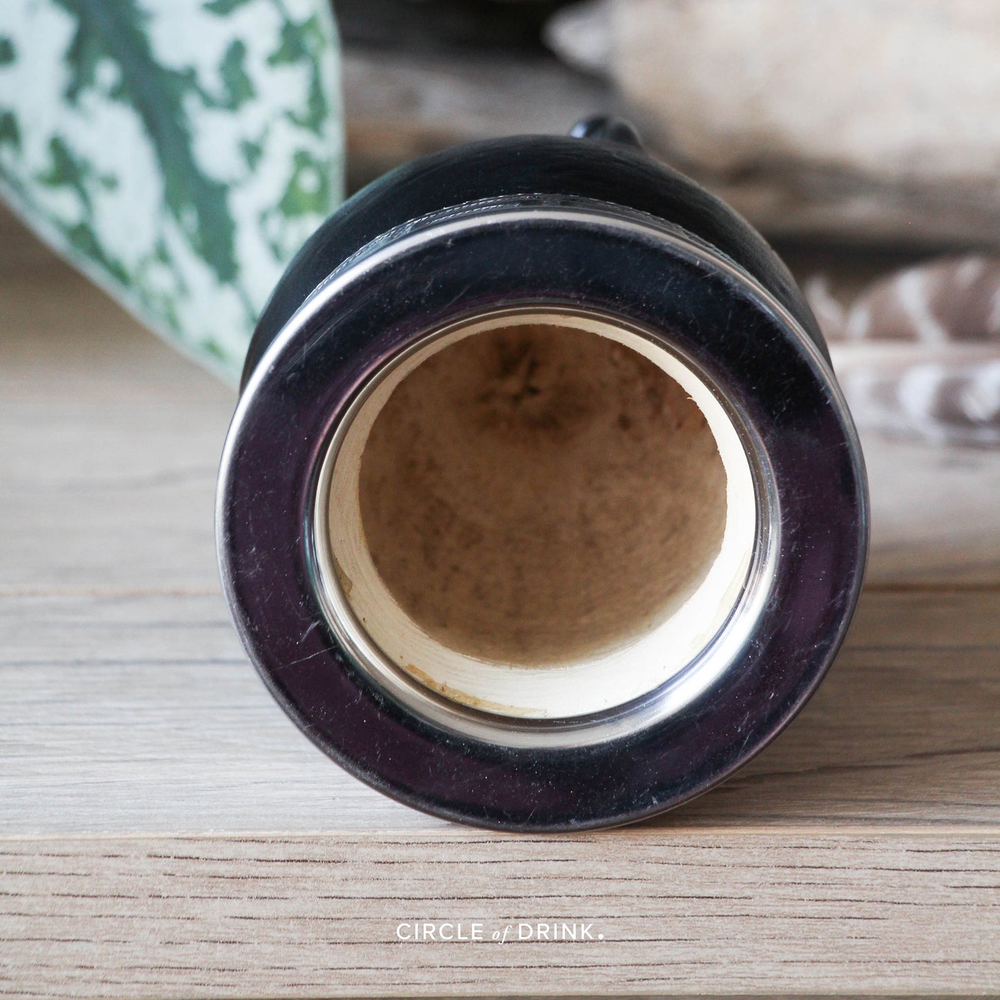 Tetra Cup Brazilian Leather Wrapped Calabash Yerba Mate Cuia