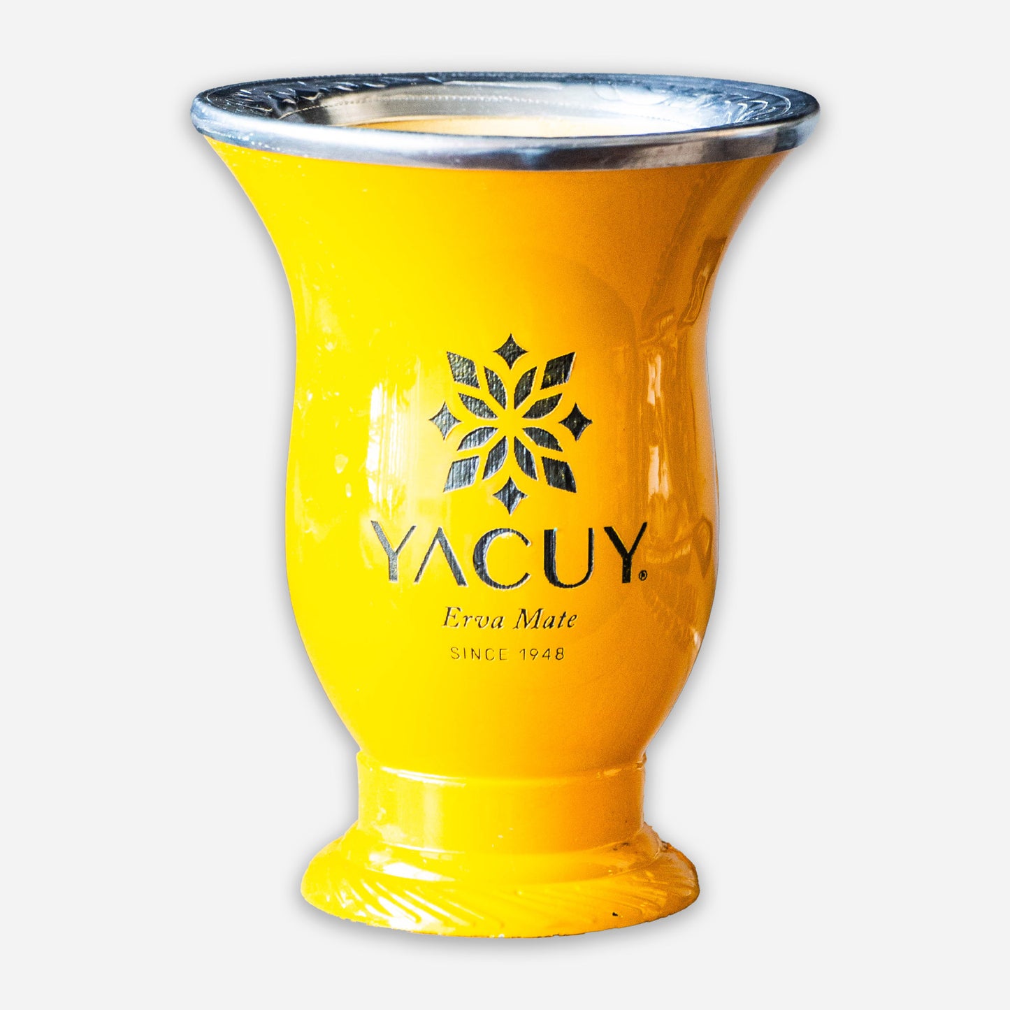 Yacuy Brazilian Yerba Mate Cup (Marigold) with Stainless Steel Bombilla + Brush