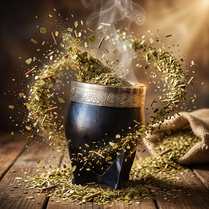 Larrea Cup Brazilian Leather Wrapped Calabash Yerba Mate Cuia