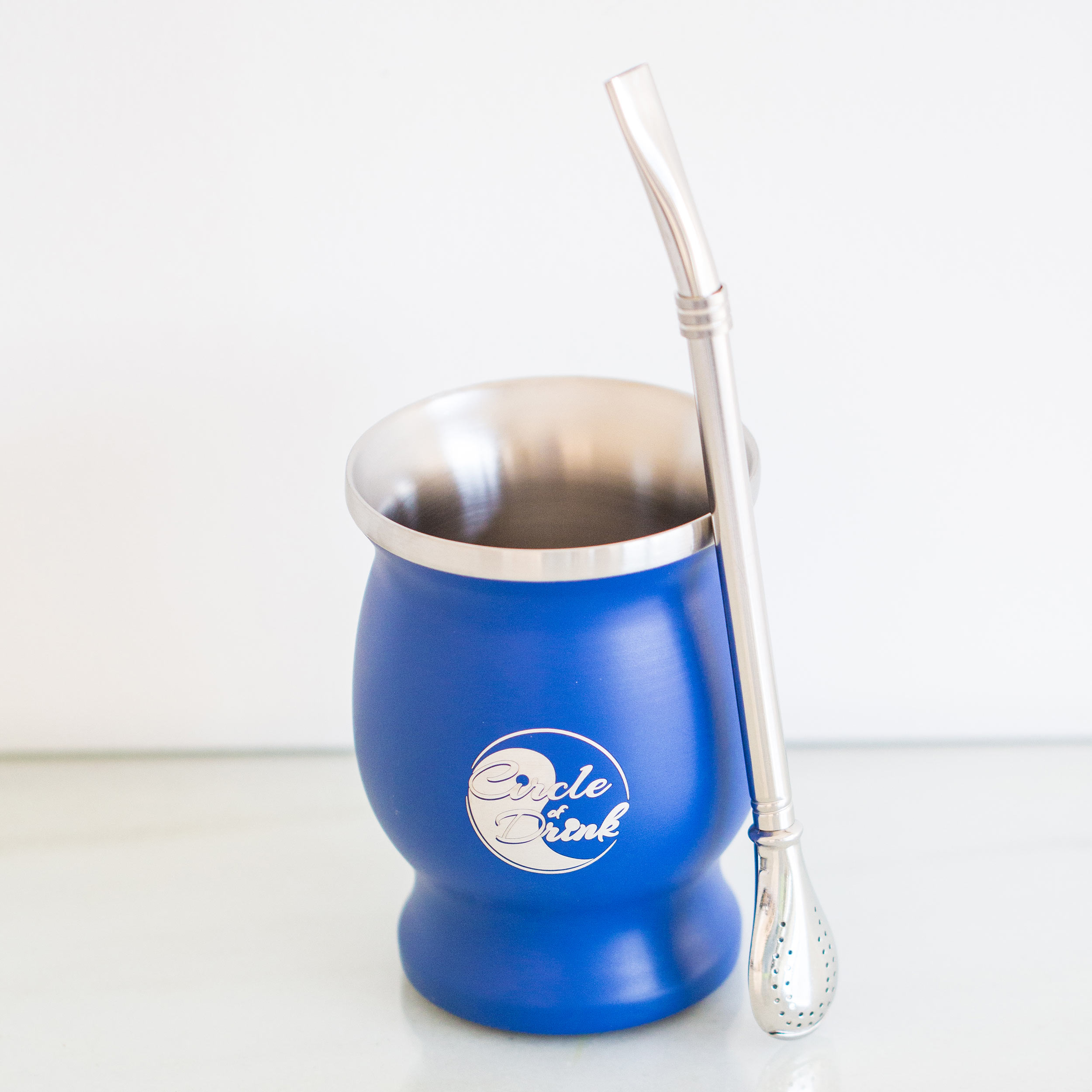 Stainless Steel Double Wall Mate Cup Blue 8 oz