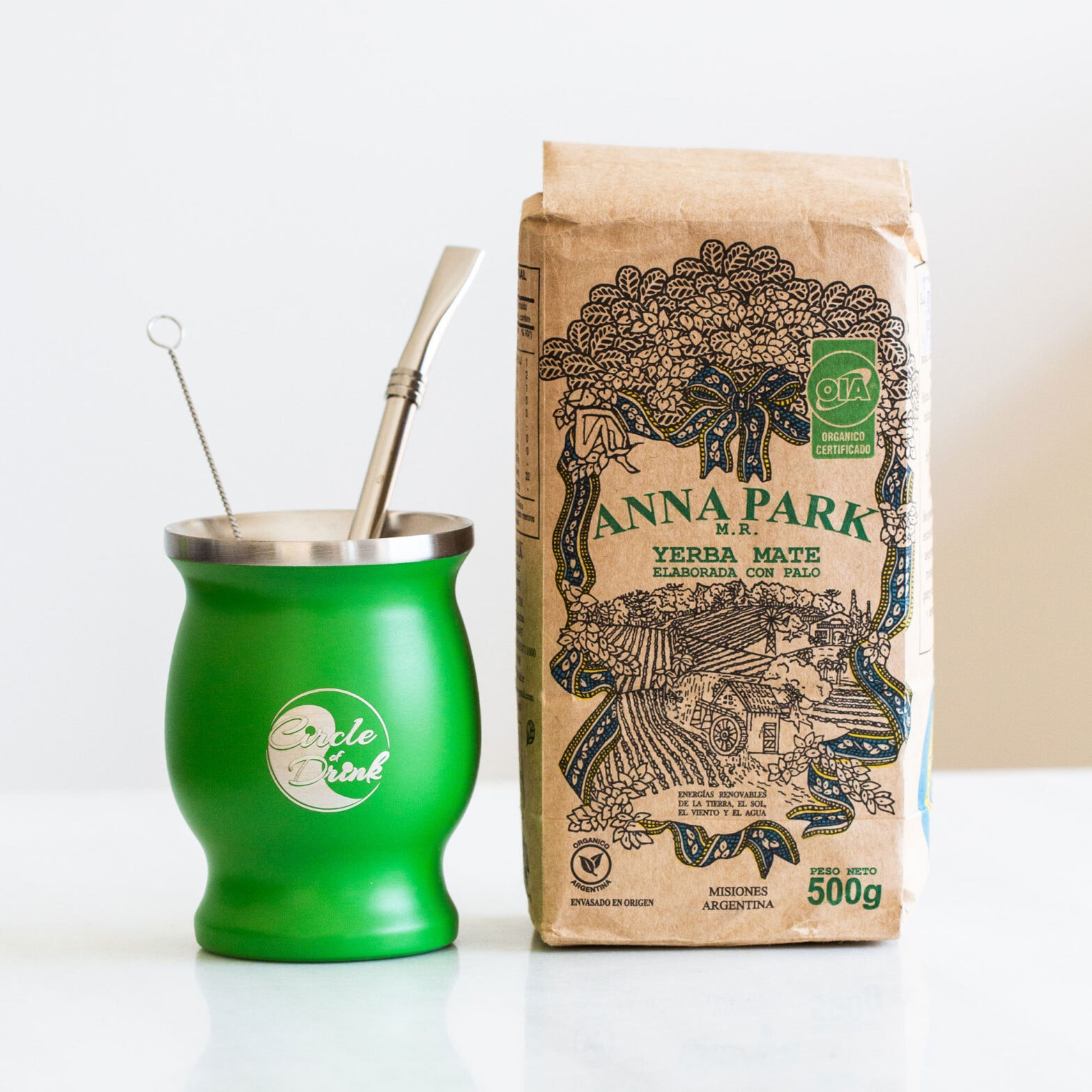 Anna Park Original Enegy Cup Yerba Mate Kit with Bombilla and Brush