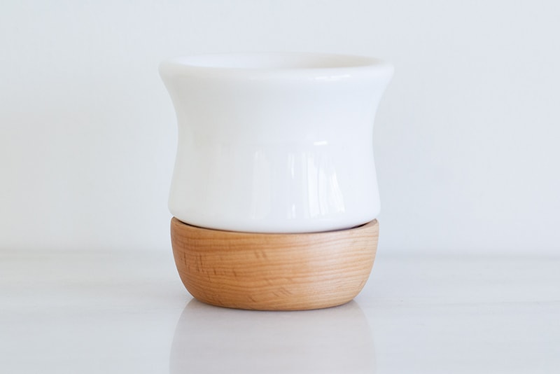 Aspen Capital Cup Copita - Wooden Ceramic Yerba Mate Cup