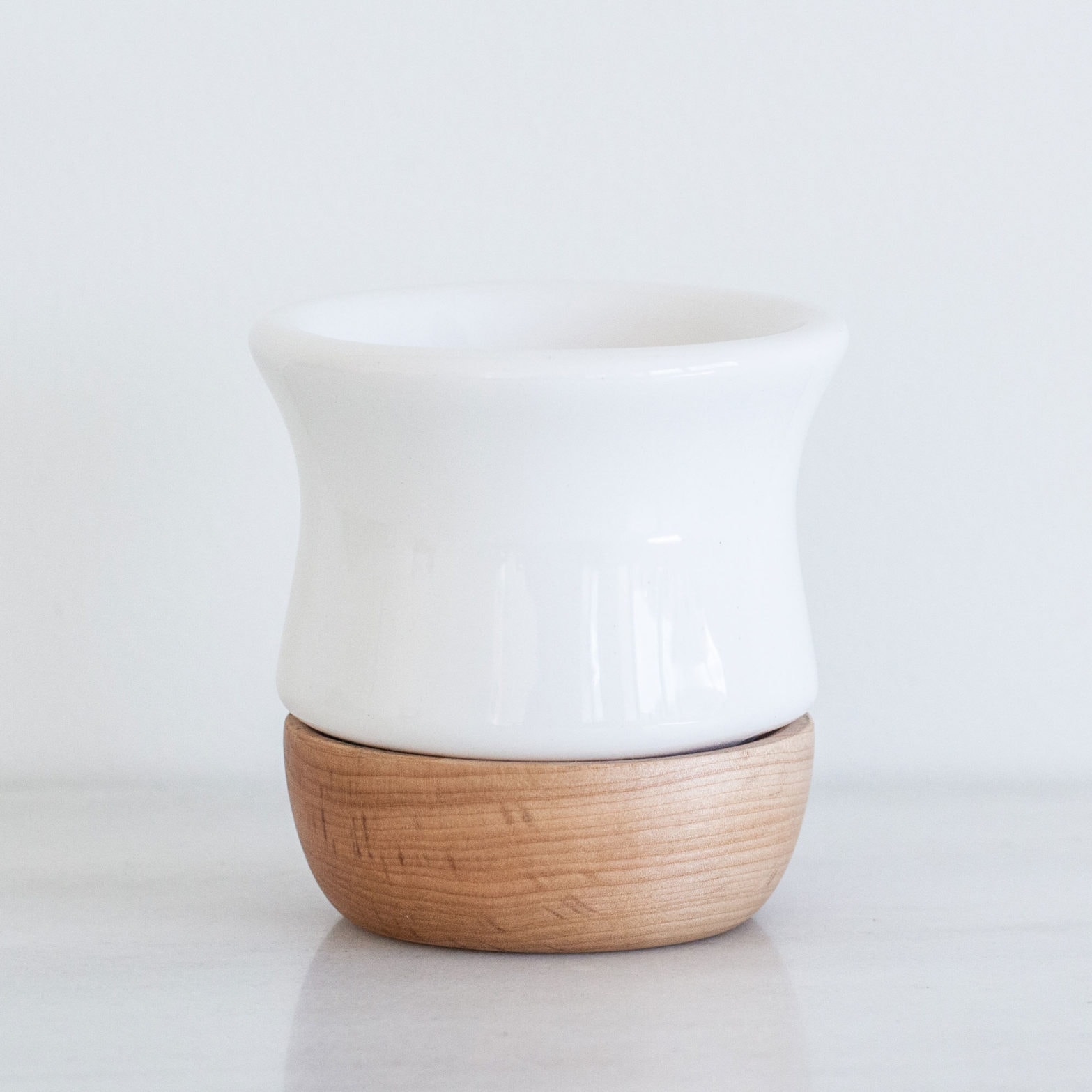 Aspen Capital Cup Copita – Wooden Ceramic Yerba Mate Cup