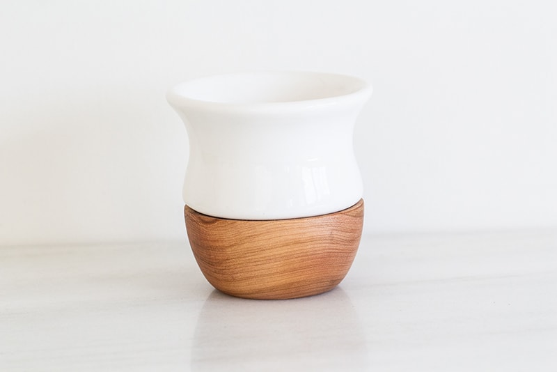 Aspen Capital Cup Original - Wooden Ceramic Yerba Mate Cup