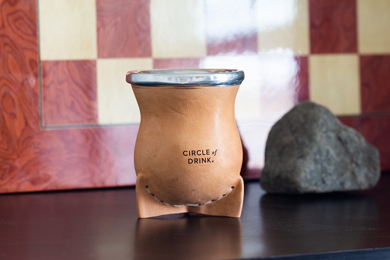 Corriento Cup - Natural Leather Wrapped Brazilian Cuia