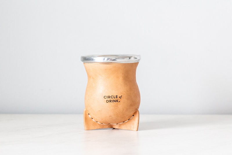 Corriento Cup - Natural Leather Wrapped Brazilian Cuia