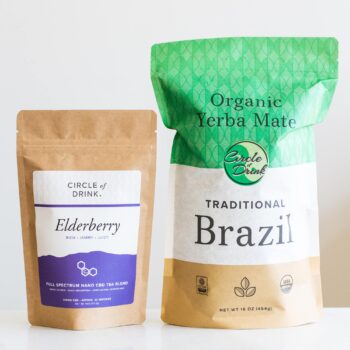 Brazil Traditional Organic Yerba Mate with Elderberry CBD Tea Blend - 2 Packs