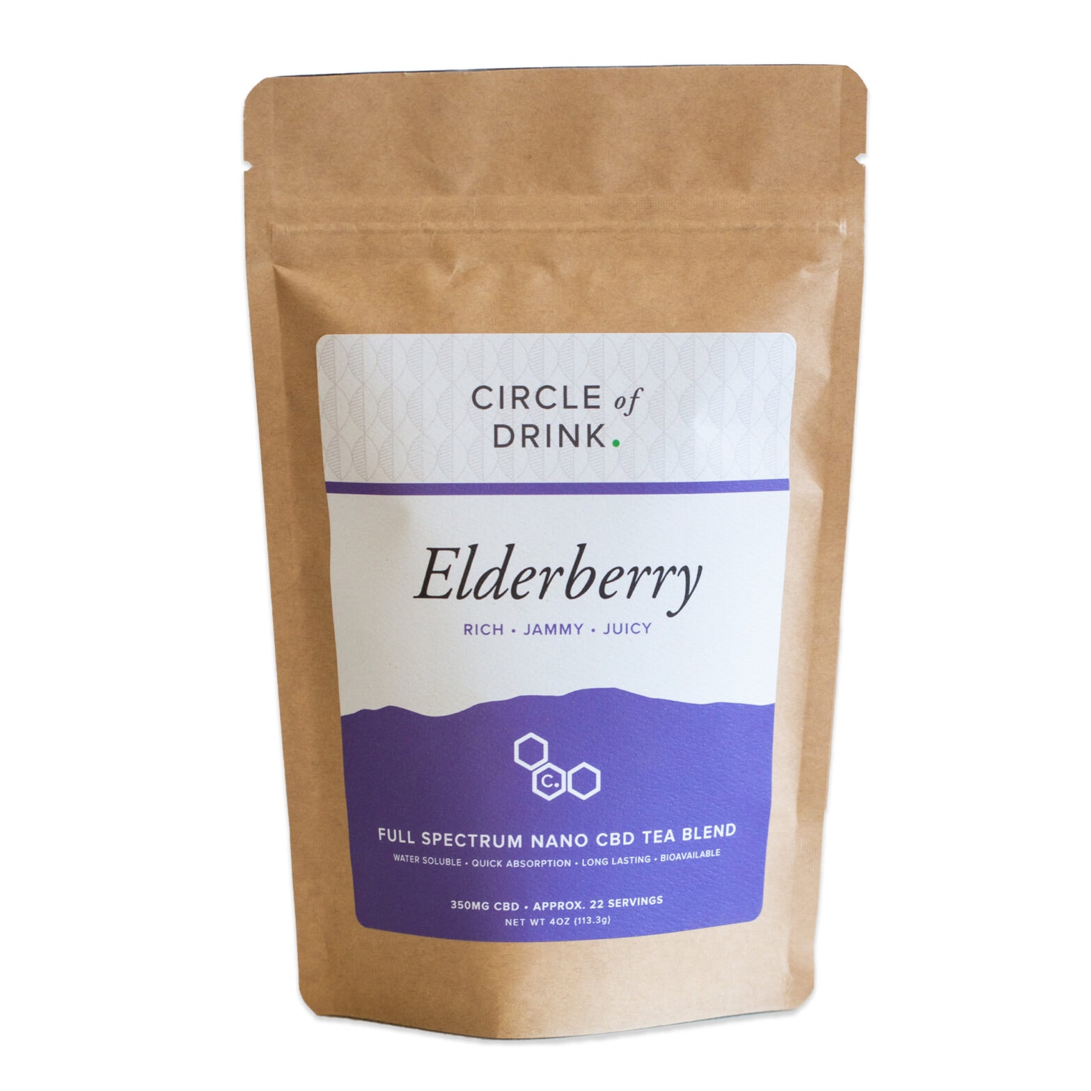 Elderberry CBD Tea – 4oz – 350mg – Rich, Jammy Juicy