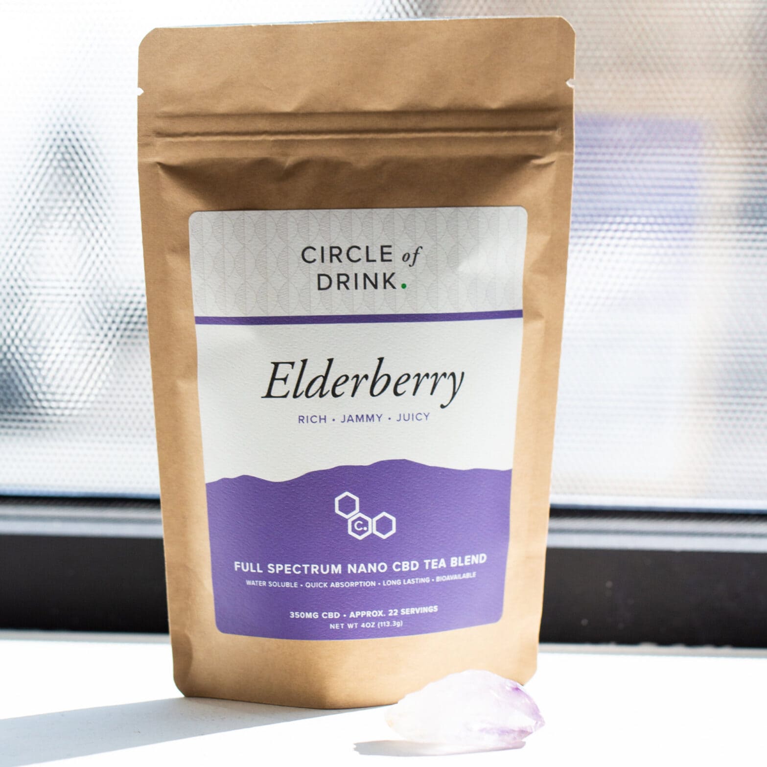 Elderberry CBD Tea – 4oz – 350mg – Rich, Jammy Juicy