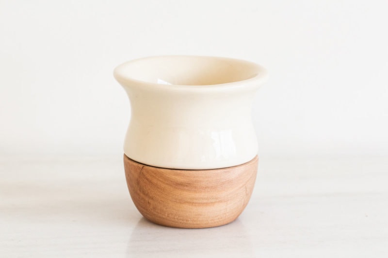 Marfim Capital Cup Original - Wooden Ceramic Yerba Mate Cup