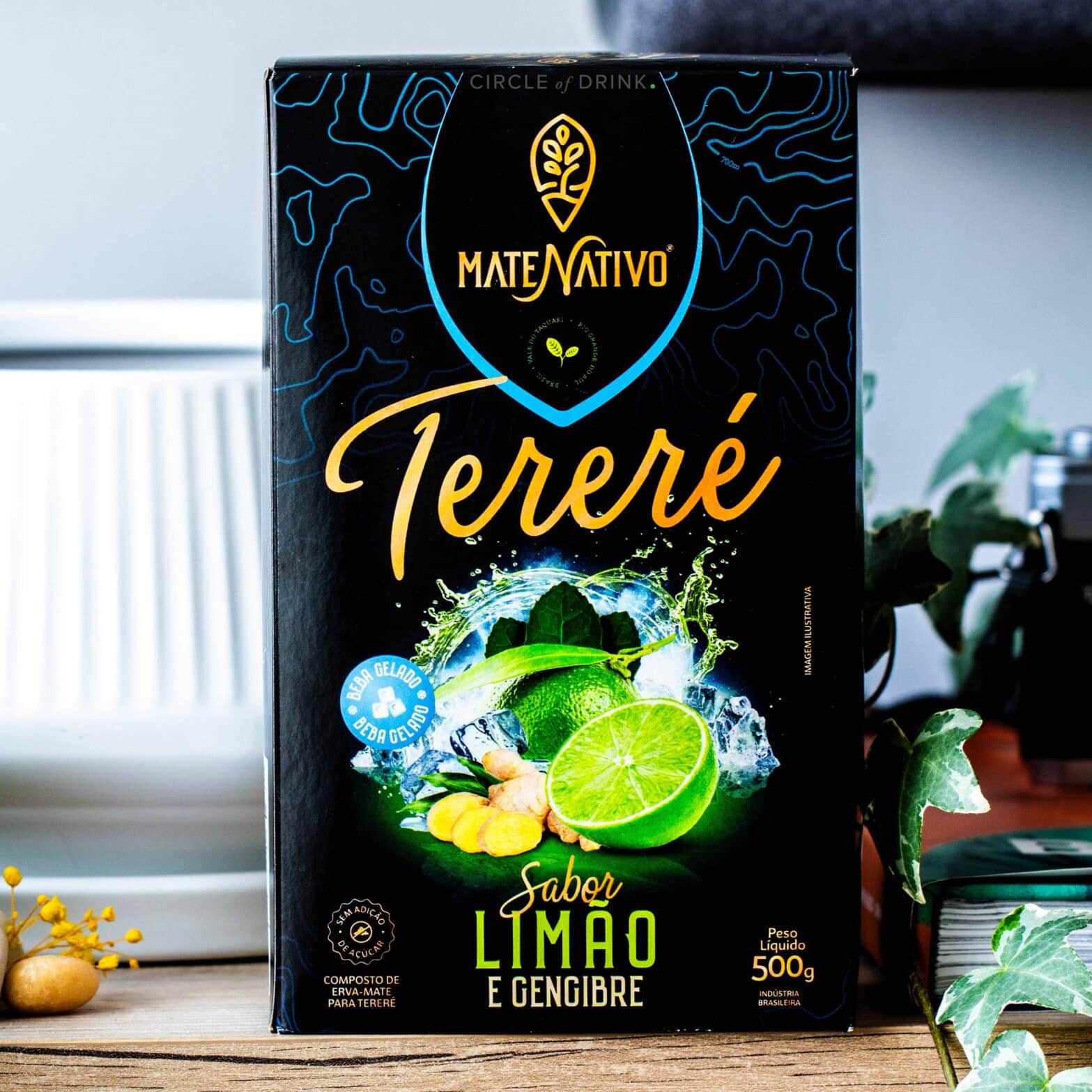 Mate Nativo Lemon Ginger Terere Brazilian Yerba Mate Tea - 500g