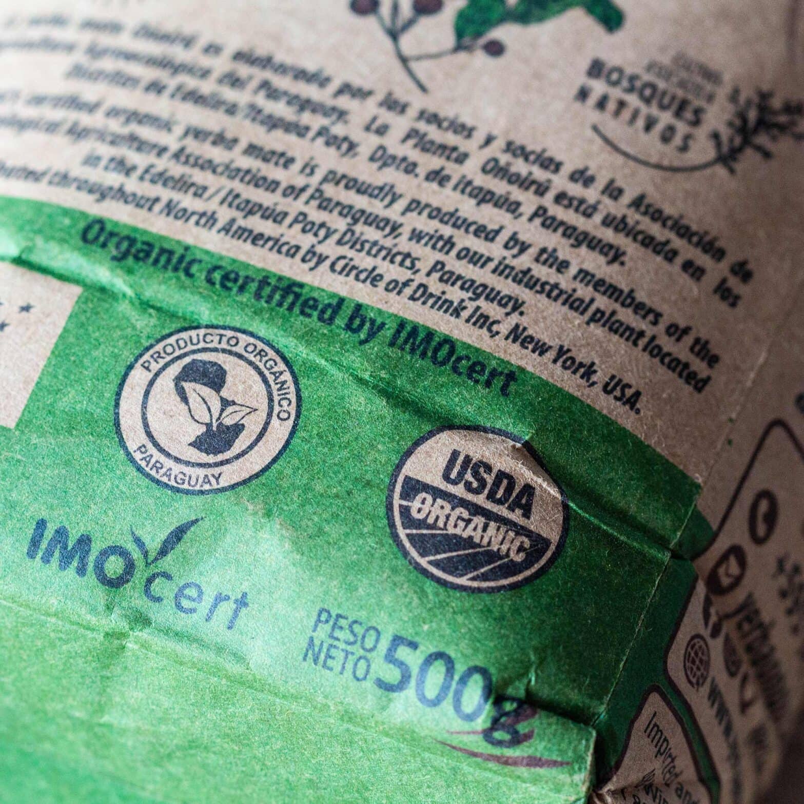Onoiru Certified Organic Paraguayan Yerba Mate Tea 500g