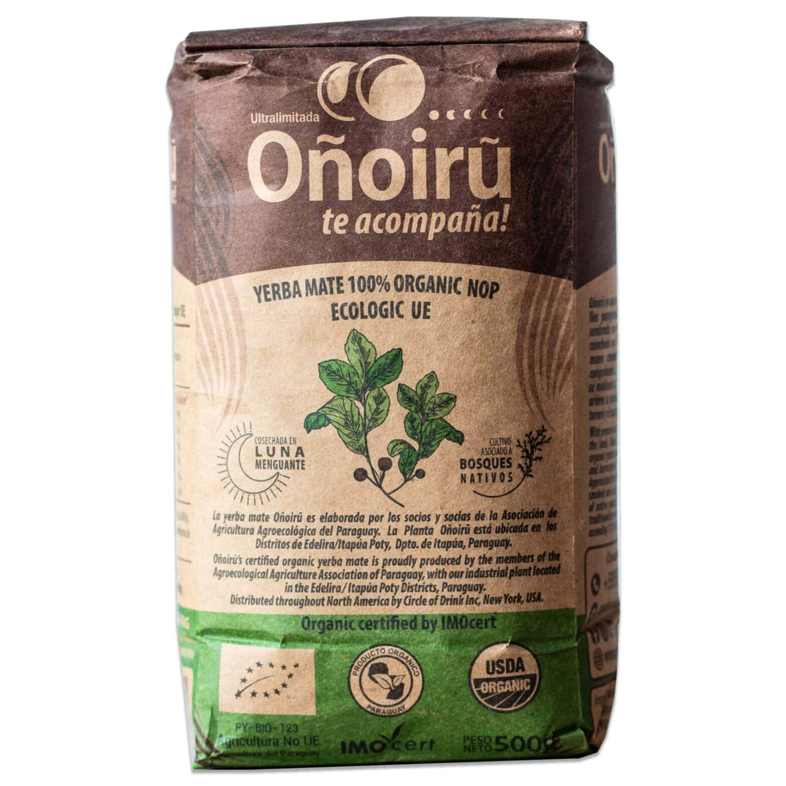 Onoiru Certified Organic Paraguayan Yerba Mate Tea 500g