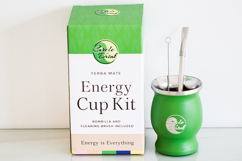 Original Energy Cup Yerba Mate Kit with Bombilla and Cleaning Brush