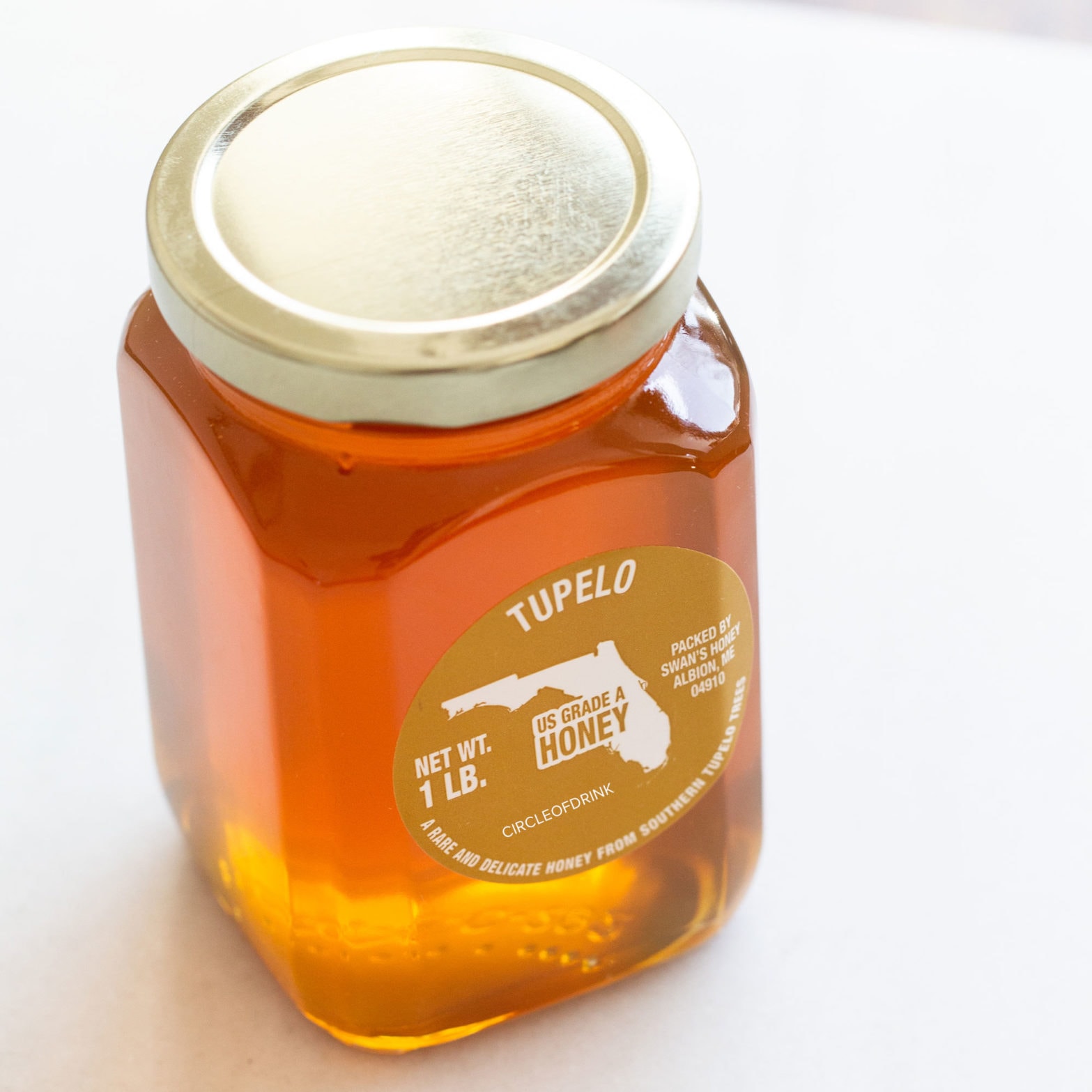 Tupelo Grade A Honey – 16oz Glass Jar