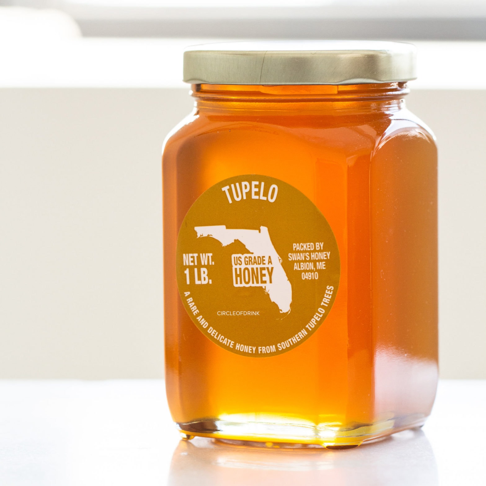 Tupelo Grade A Honey – 16oz Glass Jar