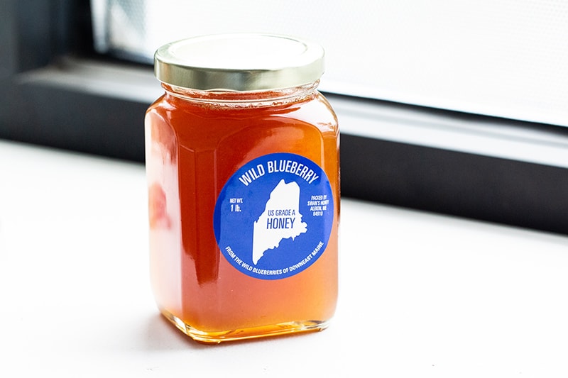 Wild Blueberry Honey - 16oz glass jar - Grade A