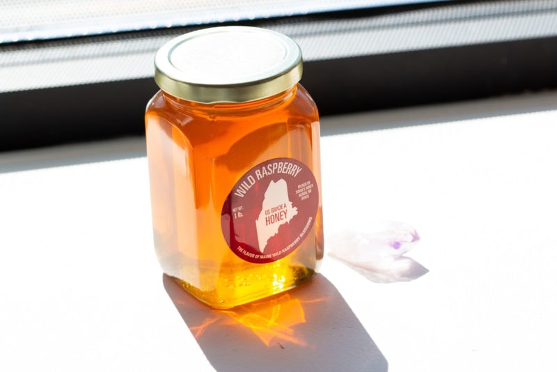 Wild Raspberry US Grade A Honey - 16oz Glass Jar