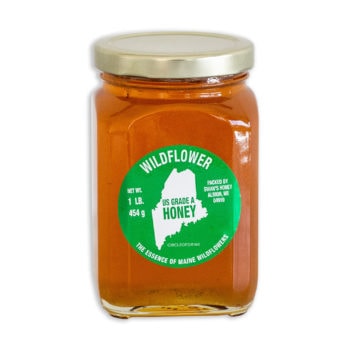 Wildflower US Grade A Honey from Maine - 16oz glass jar