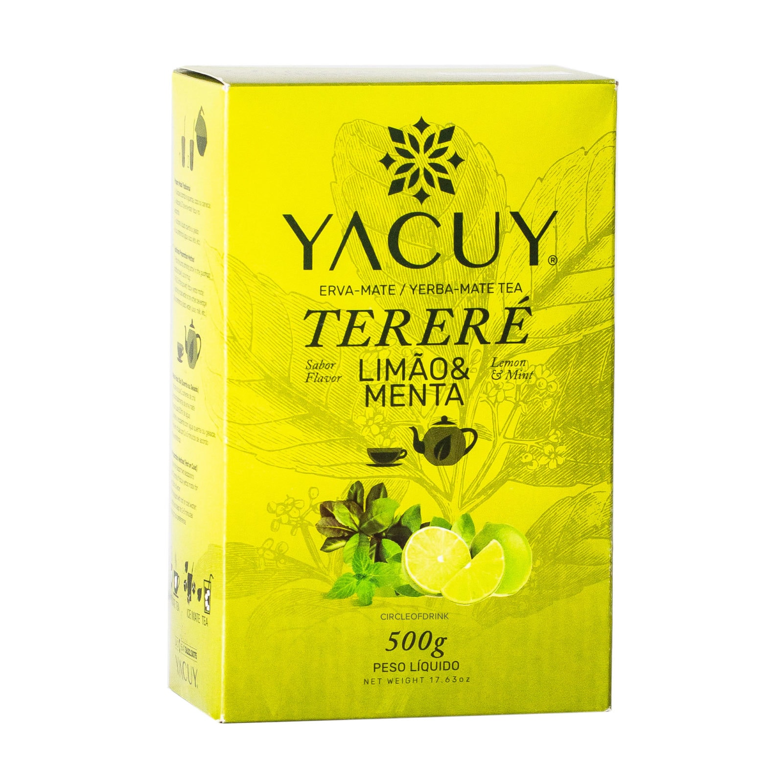 Yacuy Lemon Mint Yerba Mate Tea - 500g - 1.1lbs