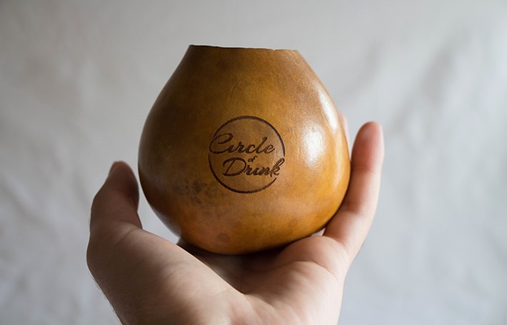 Calabash Yerba Mate Gourd in Hand