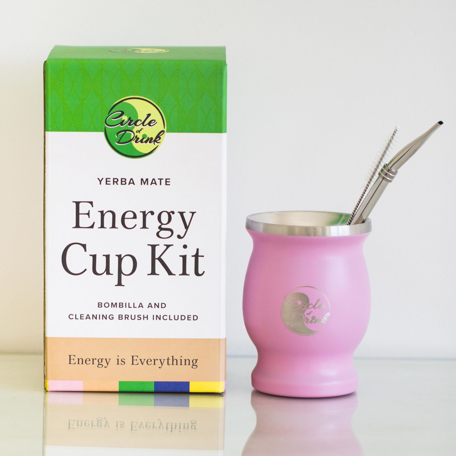 Harmony Energy Cup - Pink Double Wall Yerba Mate Cup