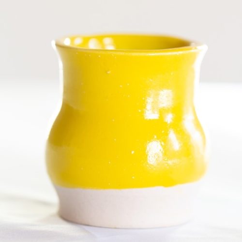 Midas Earth Vessel – Yellow Ceramic Yerba Mate Cup