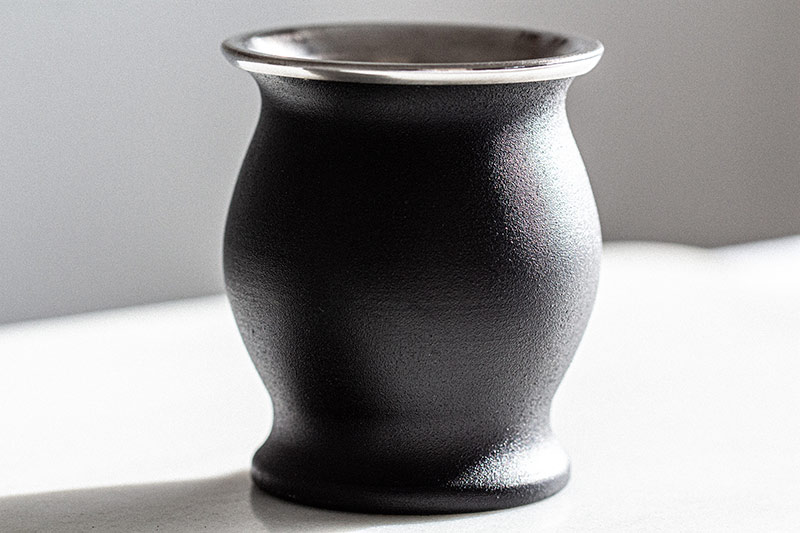 Stainless Steel Double Wall Yerba Mate Cup in Matte Black